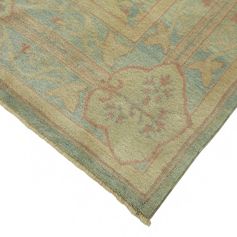 New Hand Knotted Wool Oushak Rug - 8' 9" x 12' 4" (105" x 148") - K0087028
