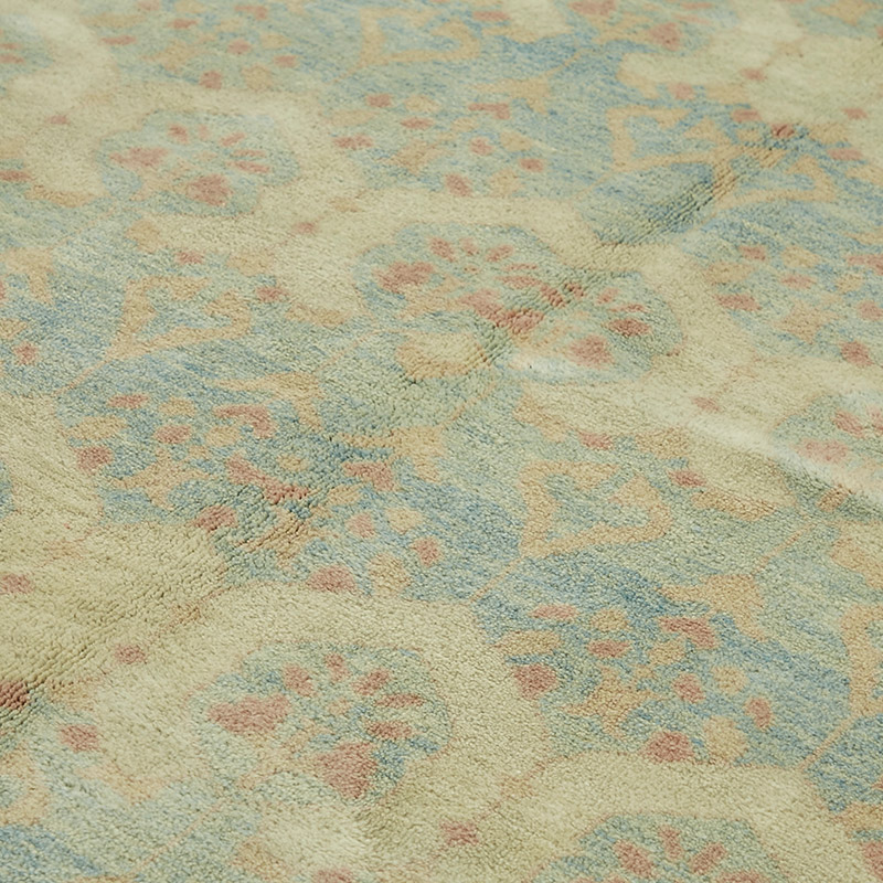 New Hand Knotted Wool Oushak Rug - 8' 9" x 12' 4" (105" x 148") - K0087028