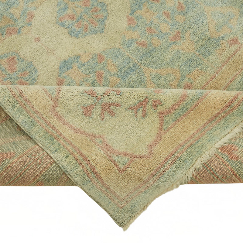 New Hand Knotted Wool Oushak Rug - 8' 9" x 12' 4" (105" x 148") - K0087028