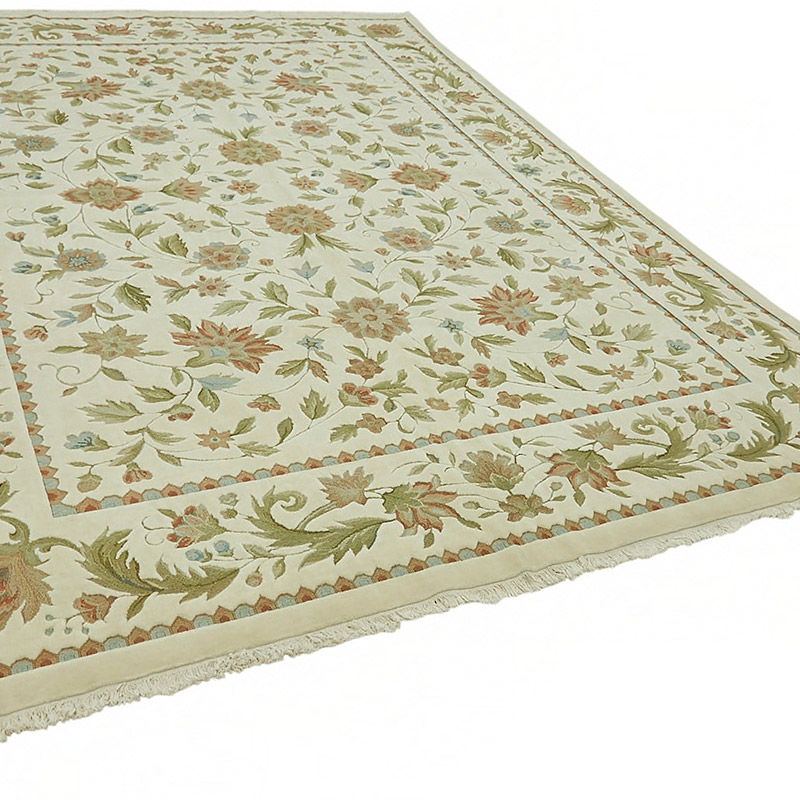 New Hand Knotted Wool Oushak Rug - 9'  x 12' 2" (108" x 146") - K0087030