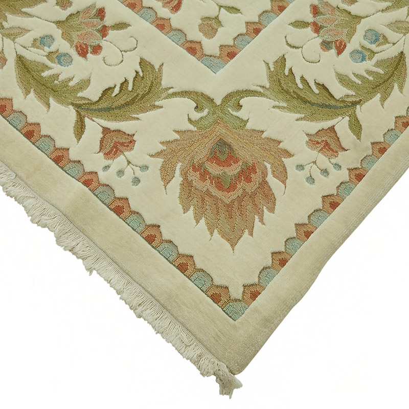 New Hand Knotted Wool Oushak Rug - 9'  x 12' 2" (108" x 146") - K0087030