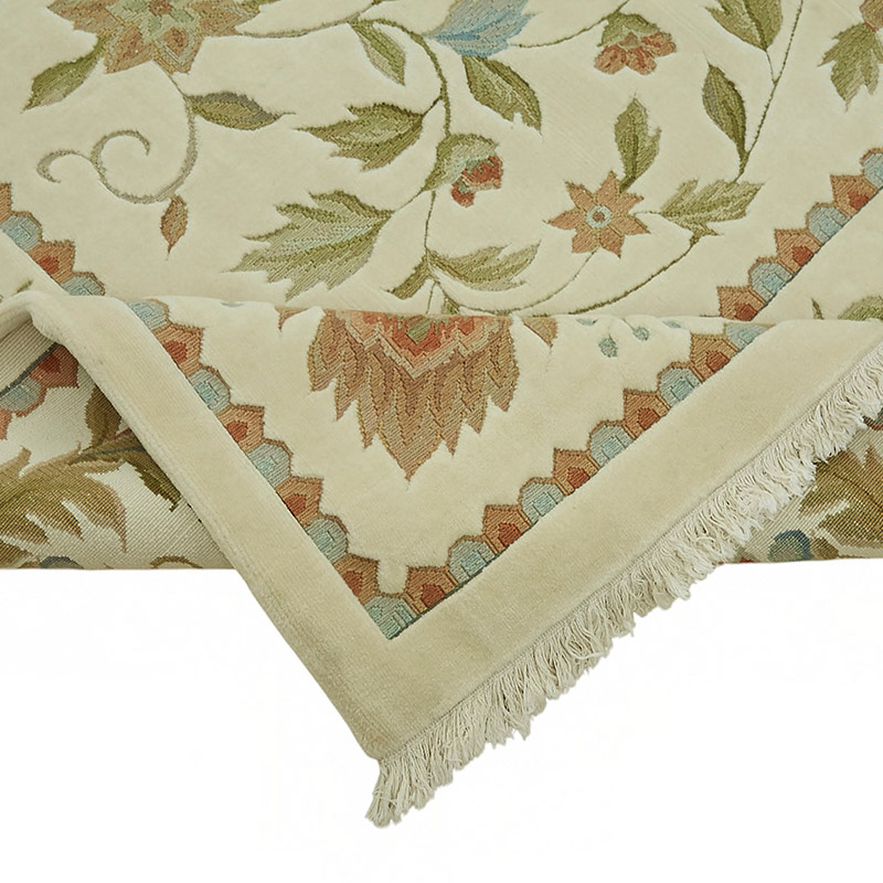 New Hand Knotted Wool Oushak Rug - 9'  x 12' 2" (108" x 146") - K0087030