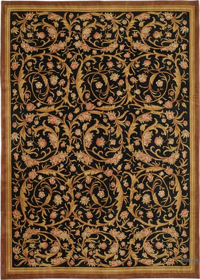 New Hand Knotted Wool Oushak Rug - 9' 11" x 13' 10" (119" x 166")