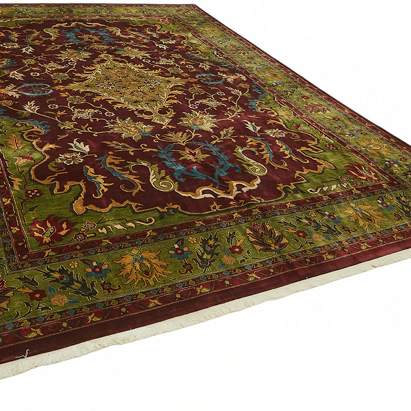 New Hand Knotted Wool Oushak Rug - 10'  x 13' 11" (120" x 167") - K0087045