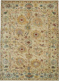 New Hand Knotted Wool Oushak Rug - 9' 9" x 14' 1" (117" x 169")
