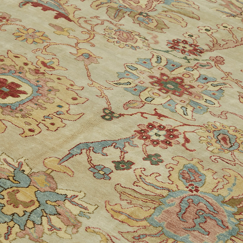 New Hand Knotted Wool Oushak Rug - 9' 9" x 14' 1" (117" x 169") - K0087048