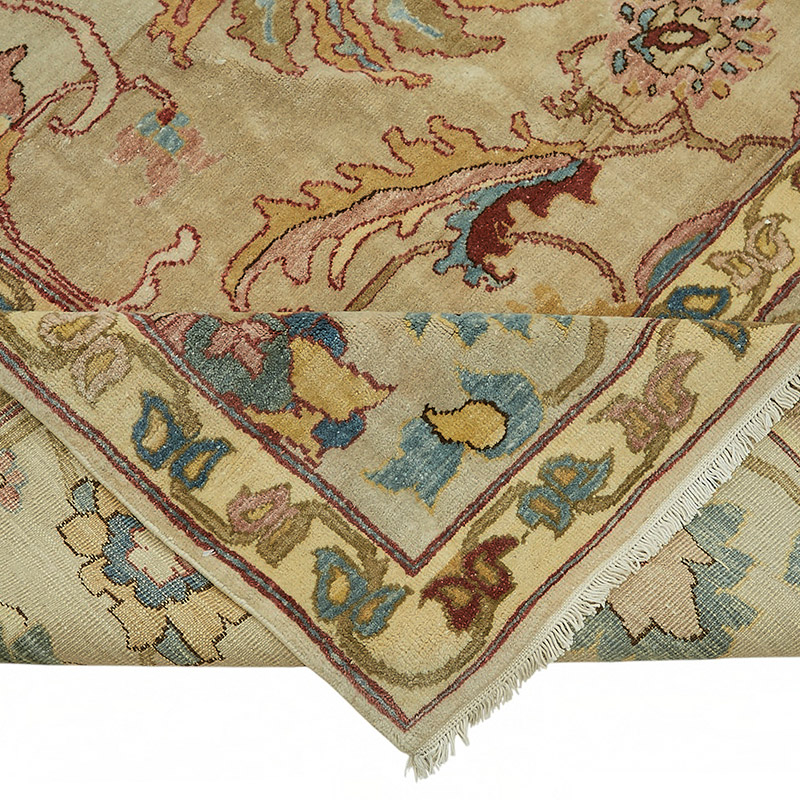 New Hand Knotted Wool Oushak Rug - 9' 9" x 14' 1" (117" x 169") - K0087048