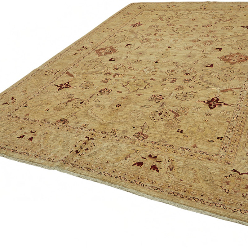 New Hand Knotted Wool Oushak Rug - 9' 8" x 13' 3" (116" x 159") - K0087050