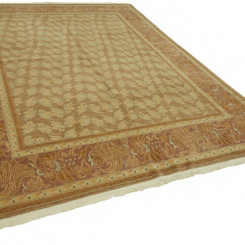 New Hand Knotted Wool Oushak Rug - 8' 2" x 10' 10" (98" x 130") - K0087053