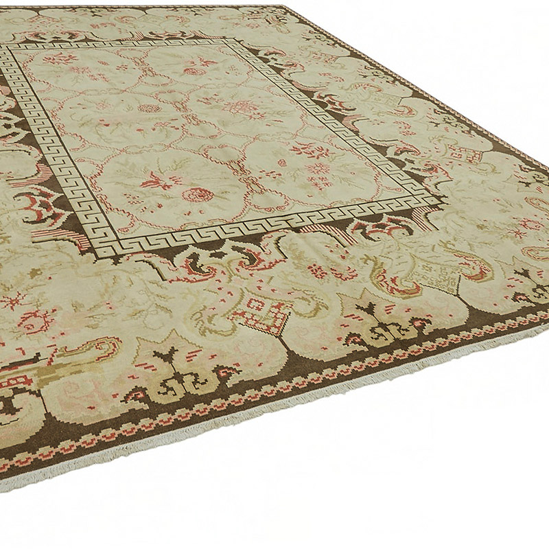 New Hand Knotted Wool Oushak Rug - 10'  x 12' 2" (120" x 146") - K0087054