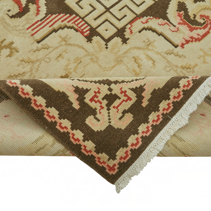 New Hand Knotted Wool Oushak Rug - 10'  x 12' 2" (120" x 146") - K0087054