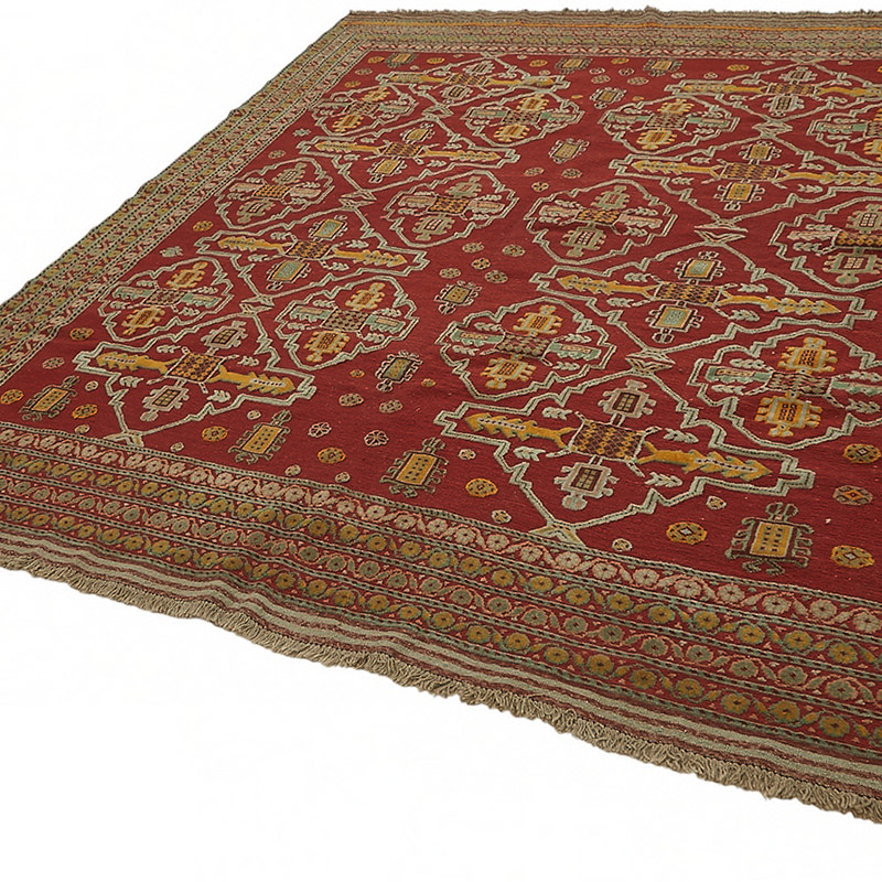 New Hand Knotted Wool Oushak Rug - 8' 2" x 8' 10" (98" x 106") - K0087055