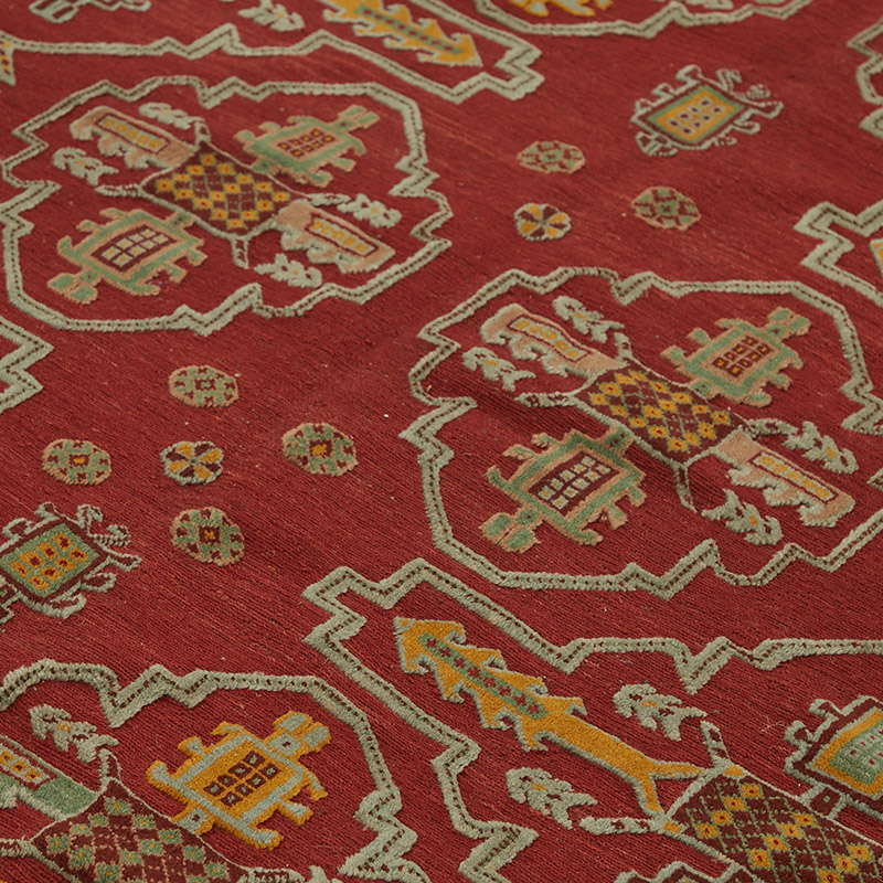 New Hand Knotted Wool Oushak Rug - 8' 2" x 8' 10" (98" x 106") - K0087055