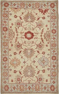 New Hand Knotted Wool Oushak Rug - 3' 11" x 6' 1" (47" x 73")