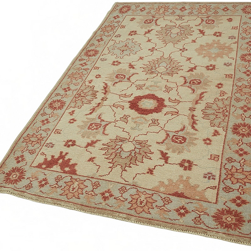 New Hand Knotted Wool Oushak Rug - 3' 11" x 6' 1" (47" x 73") - K0087064