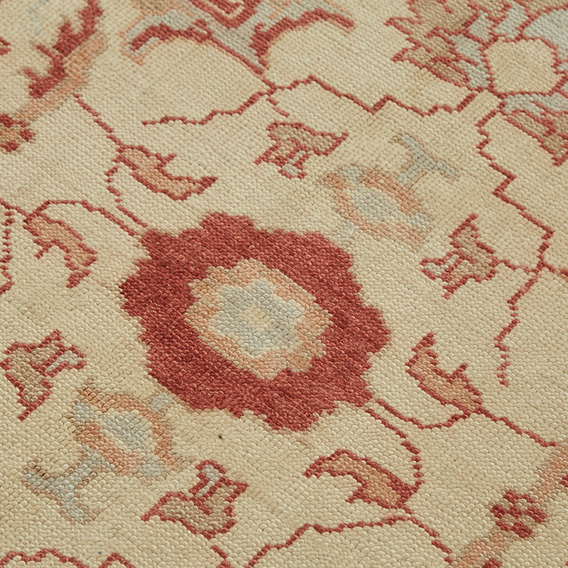 New Hand Knotted Wool Oushak Rug - 3' 11" x 6' 1" (47" x 73") - K0087064