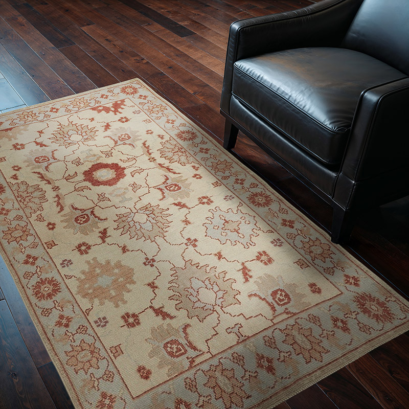 New Hand Knotted Wool Oushak Rug - 3' 11" x 6' 1" (47" x 73") - K0087064