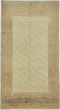 New Hand Knotted Wool Oushak Rug - 124 cm x 221 cm
