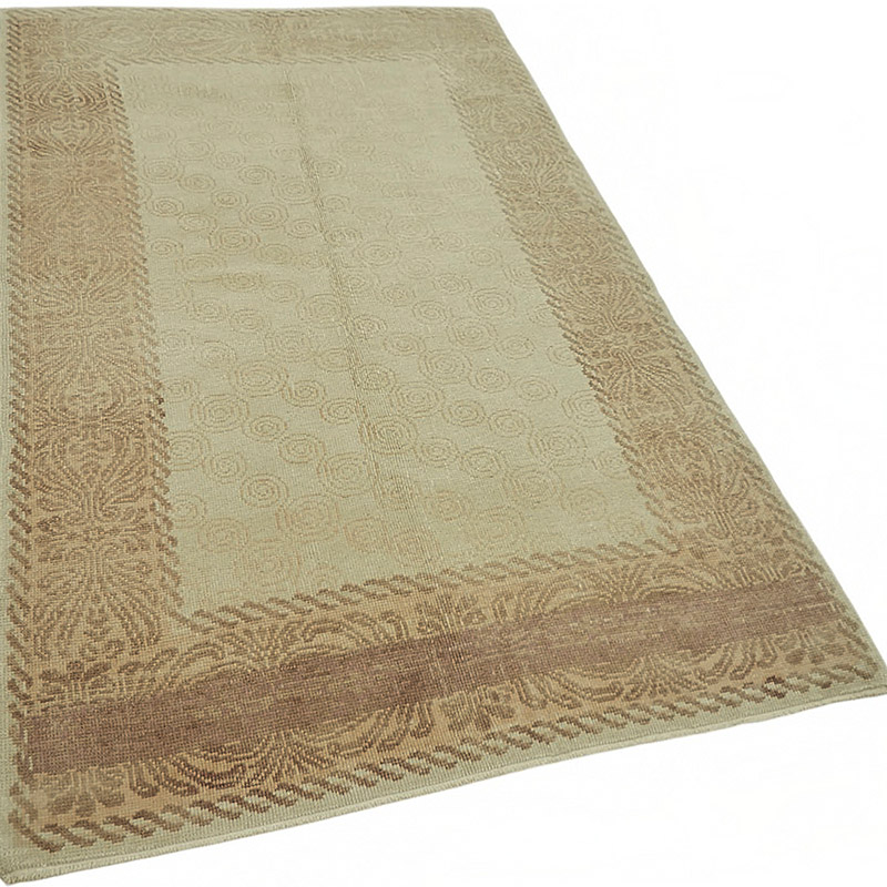 New Hand Knotted Wool Oushak Rug - 4' 1" x 7' 3" (49" x 87") - K0087065