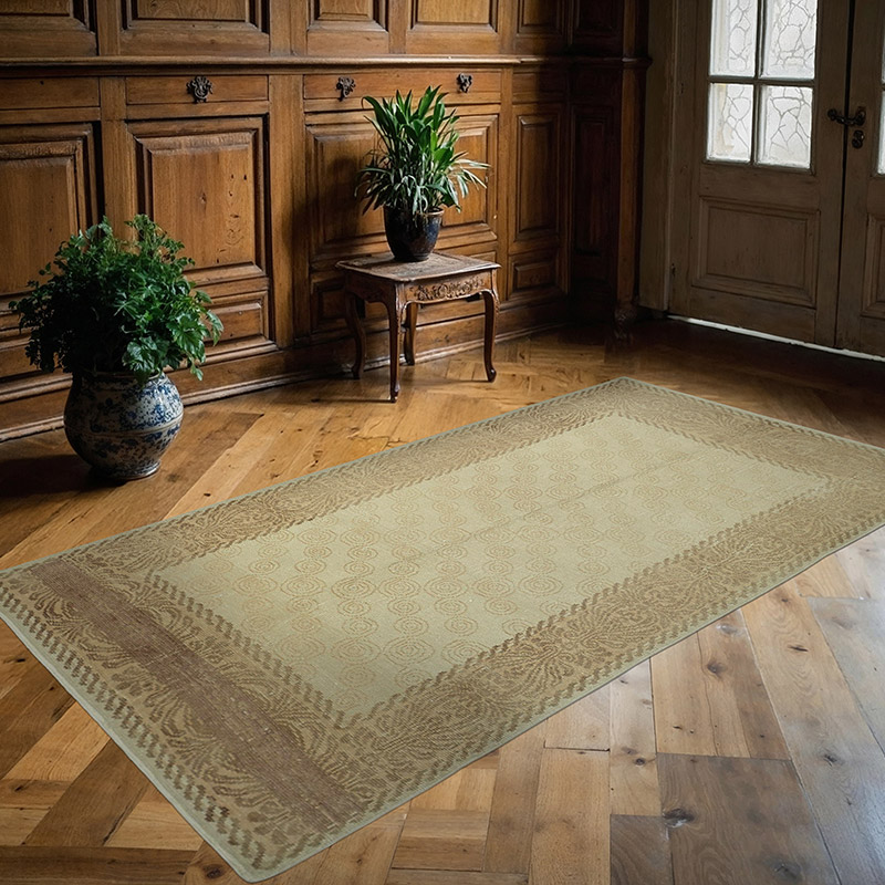 New Hand Knotted Wool Oushak Rug - 4' 1" x 7' 3" (49" x 87") - K0087065