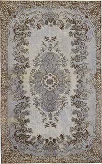 Alfombra Tallada a Mano Sobre Teñida - 159 cm x 257 cm