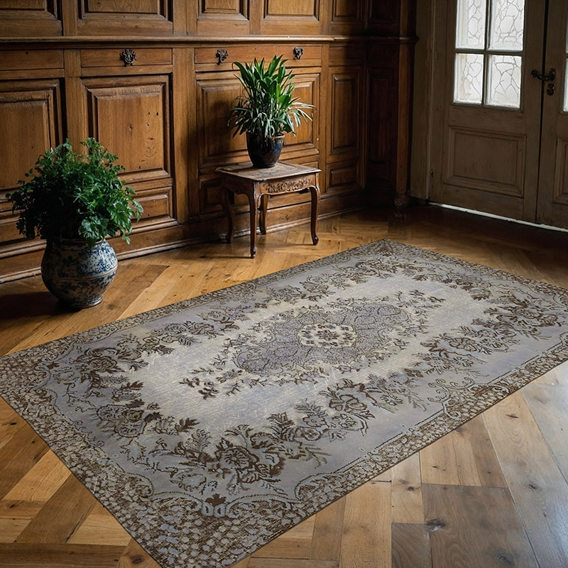 Hand Carved Over-Dyed Rug - 5' 3" x 8' 5" (63" x 101") - K0087079