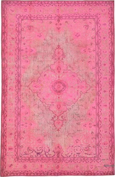 Hand Carved Over-Dyed Rug - 6' 1" x 9' 2" (73" x 110")
