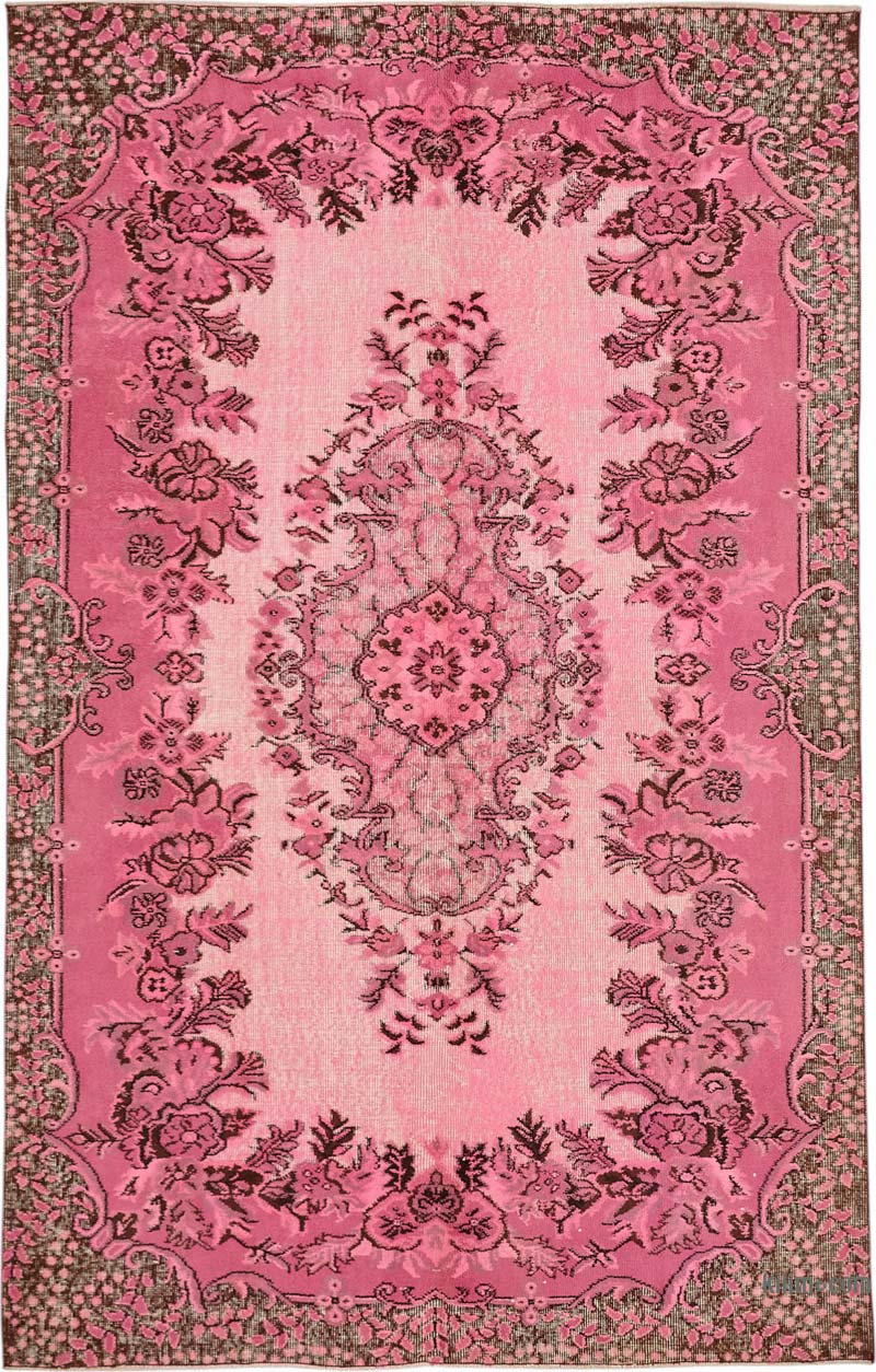 Hand Carved Over-Dyed Rug - 5' 9" x 9' 1" (69" x 109") - K0087089