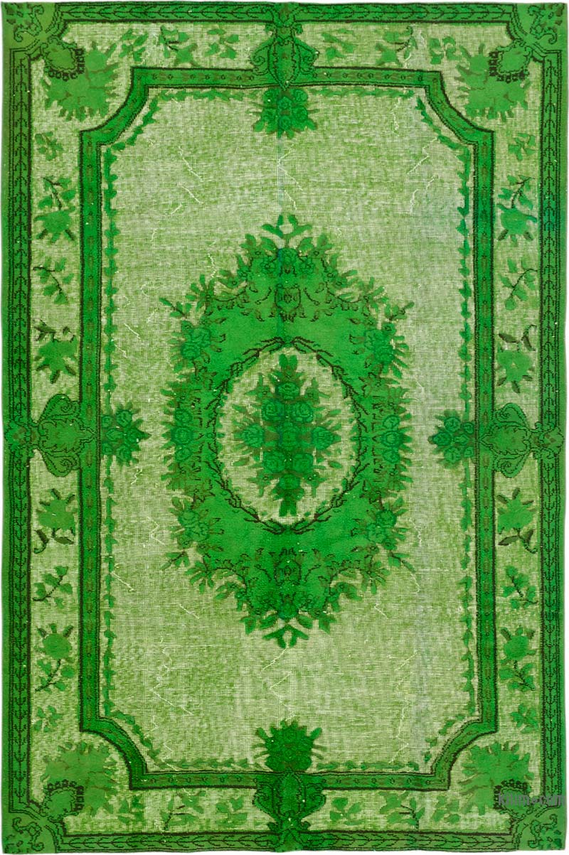 Hand Carved Over-Dyed Rug - 5' 8" x 8' 6" (68" x 102") - K0087098