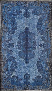 Hand Carved Over-Dyed Rug - 5' 5" x 9' 6" (65" x 114")