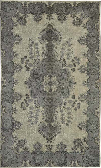 Hand Carved Over-Dyed Rug - 5' 5" x 8' 10" (65" x 106")