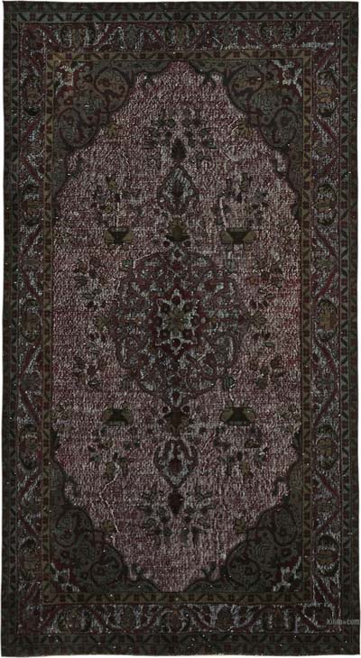 El Oyması Boyalı Halı - 166 cm x 305 cm