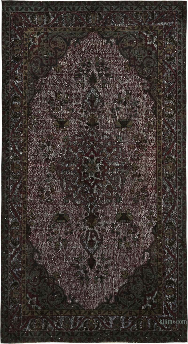 Alfombra Tallada a Mano Sobre Teñida - 166 cm x 305 cm - K0087124