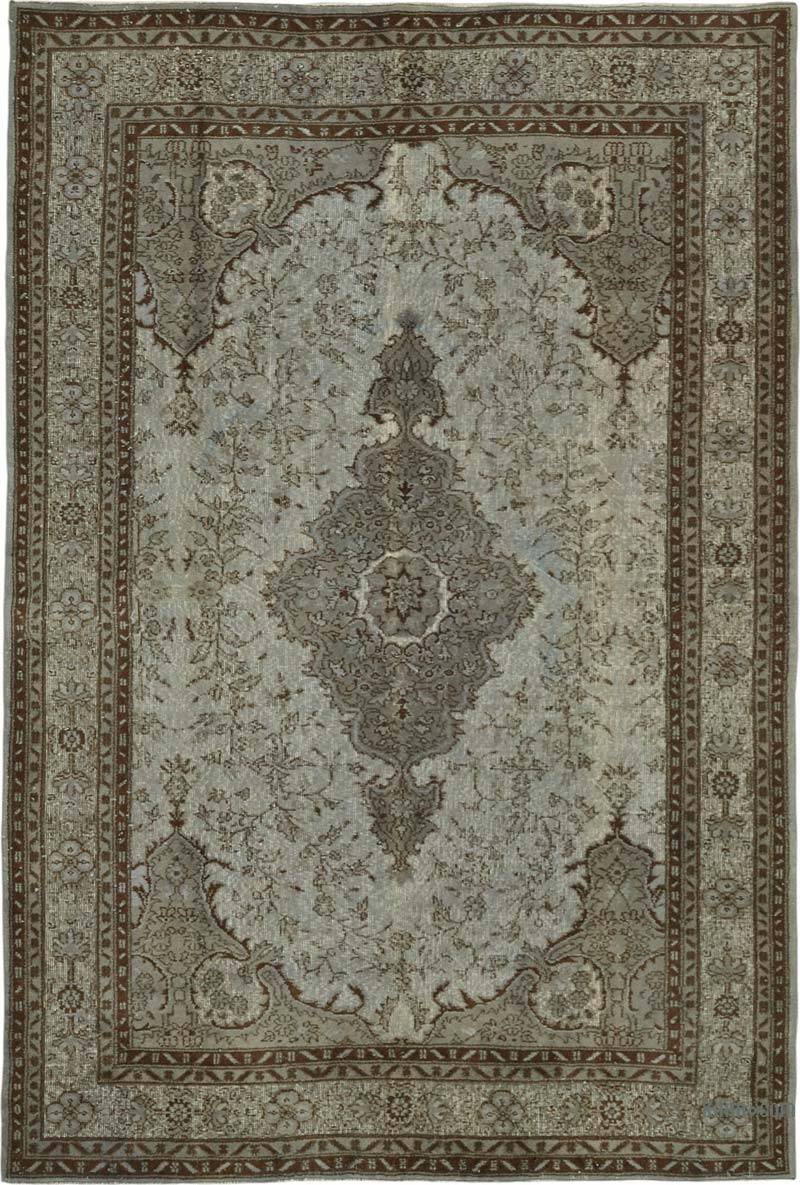 Hand Carved Over-Dyed Rug - 6' 4" x 9' 8" (76" x 116") - K0087127