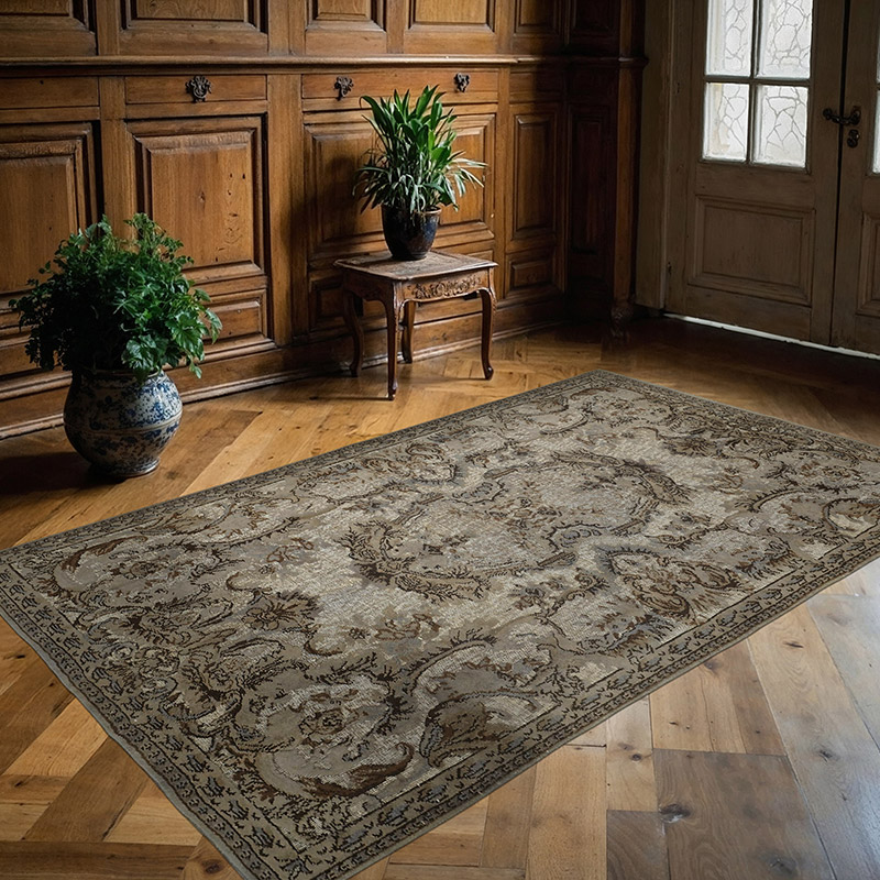 Alfombra Tallada a Mano Sobre Teñida - 166 cm x 266 cm - K0087128