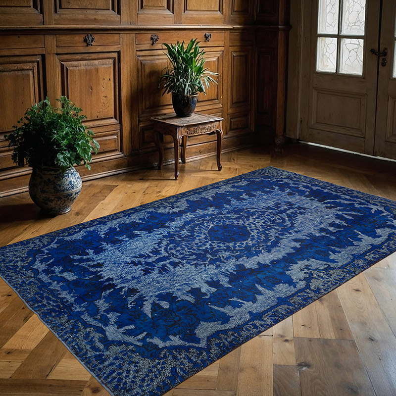 Hand Carved Over-Dyed Rug - 5' 6" x 8' 7" (66" x 103") - K0087133