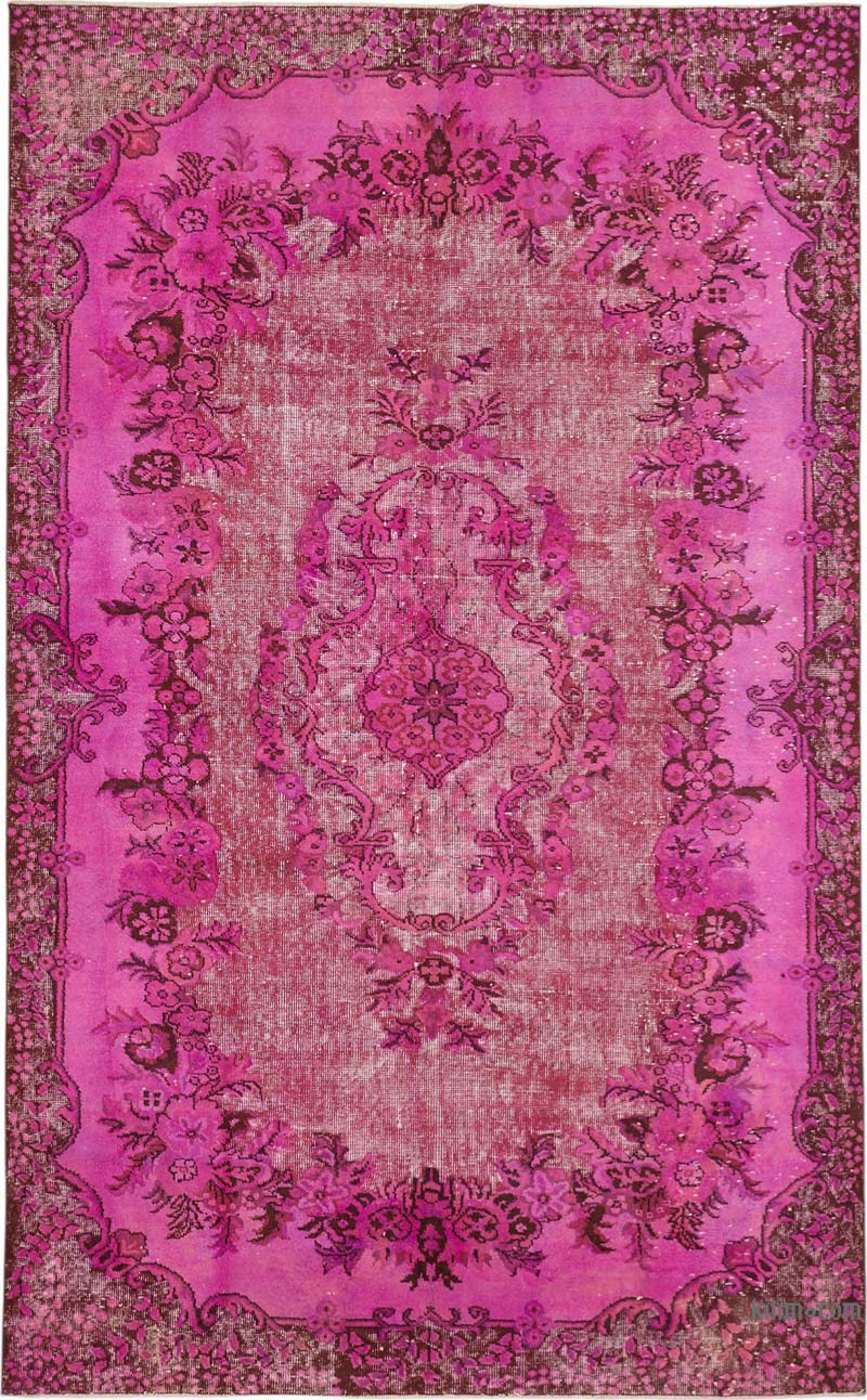 Hand Carved Over-Dyed Rug - 6' 2" x 9' 11" (74" x 119") - K0087134