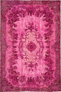 Hand Carved Over-Dyed Rug - 6' 5" x 9' 9" (77" x 117")