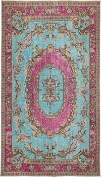 Alfombra Tallada a Mano Sobre Teñida - 178 cm x 317 cm