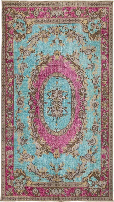 Hand Carved Over-Dyed Rug - 5' 10" x 10' 5" (70" x 125")