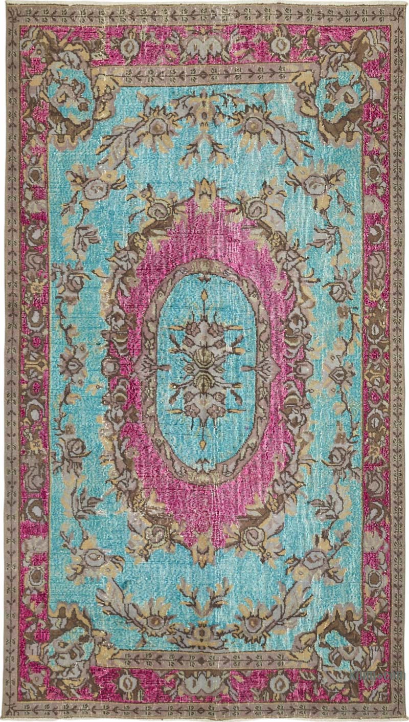 Hand Carved Over-Dyed Rug - 5' 10" x 10' 5" (70" x 125") - K0087145