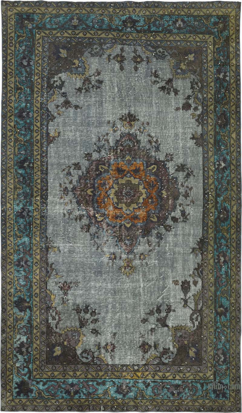 Alfombra Tallada a Mano Sobre Teñida - 176 cm x 304 cm - K0087147