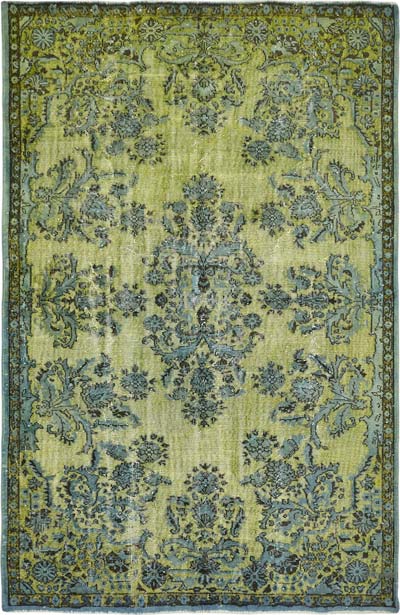 Alfombra Tallada a Mano Sobre Teñida - 181 cm x 276 cm