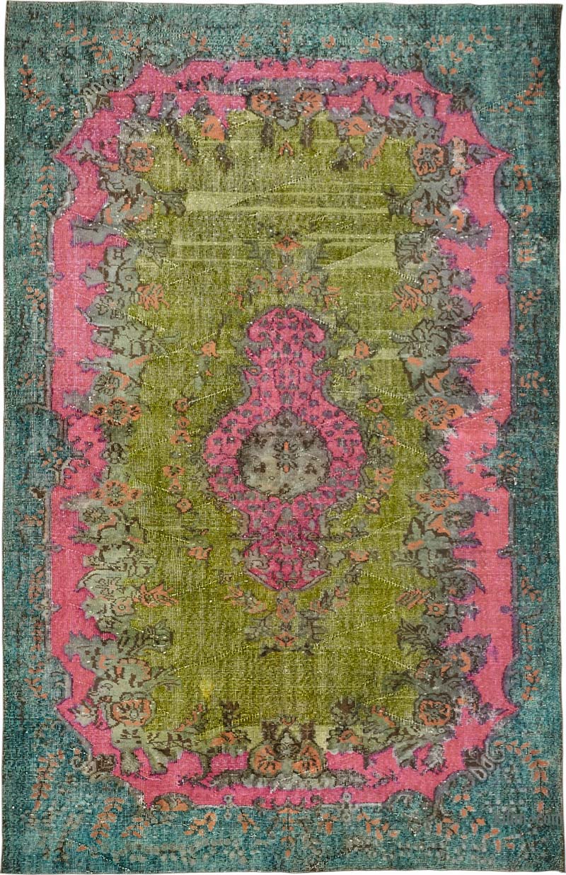 Hand Carved Over-Dyed Rug - 6' 2" x 9' 5" (74" x 113") - K0087155
