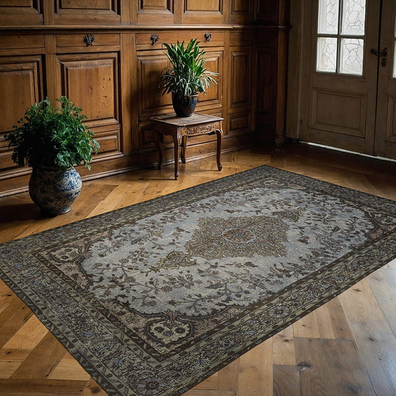 Alfombra Tallada a Mano Sobre Teñida - 172 cm x 267 cm - K0087157