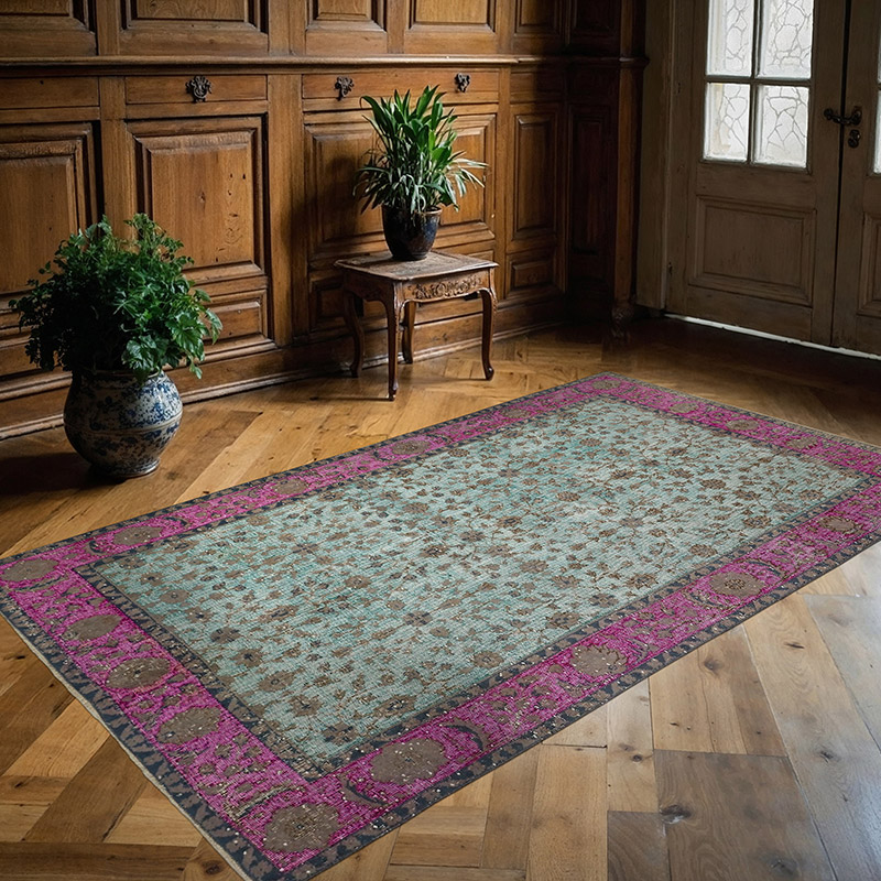 Alfombra Tallada a Mano Sobre Teñida - 154 cm x 258 cm - K0087162
