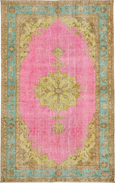 Hand Carved Over-Dyed Rug - 5' 3" x 8' 4" (63" x 100")