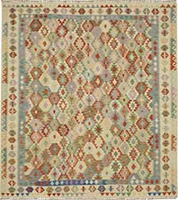 New Afghan Kilim Rug - 8' 6" x 9' 9" (102" x 117")