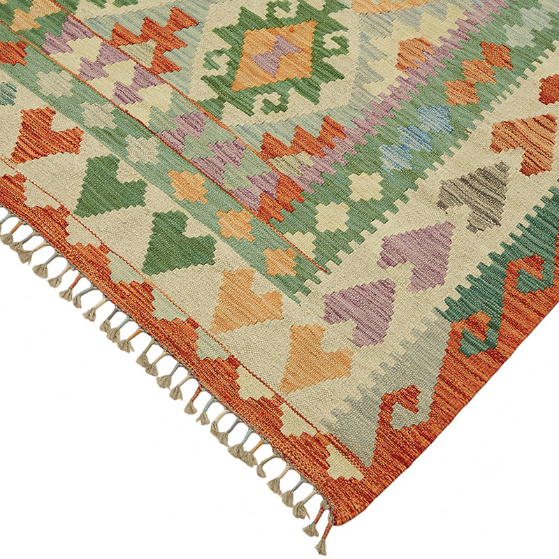 New Afghan Kilim Rug - 8' 2" x 9' 9" (98" x 117") - K0087185