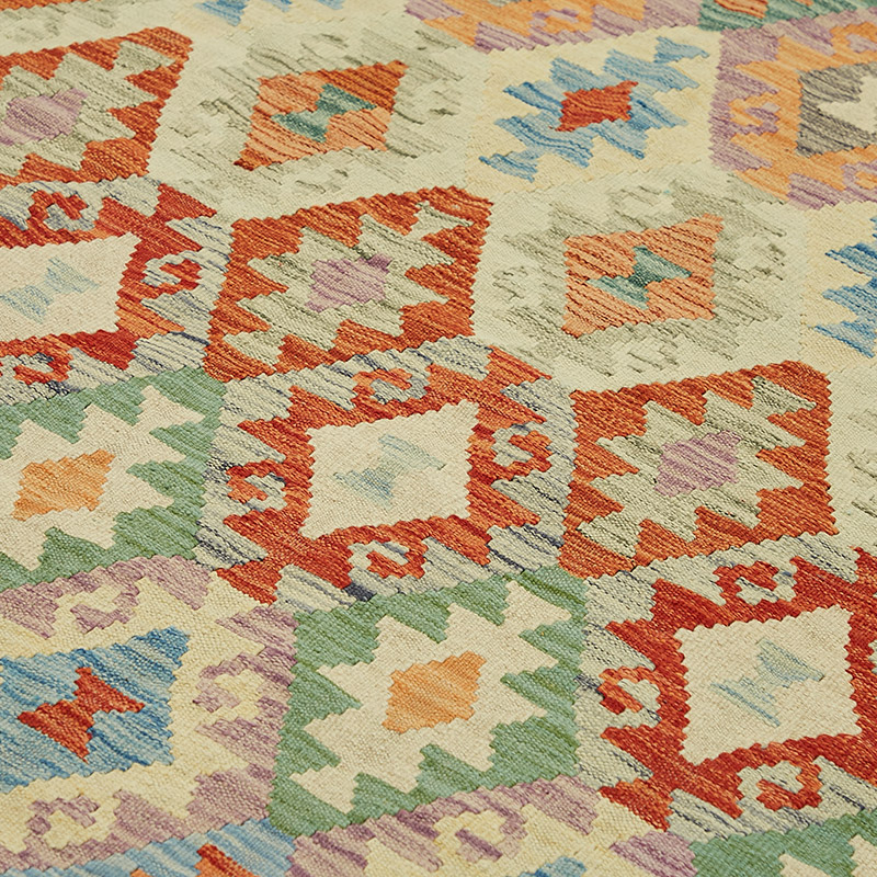 New Afghan Kilim Rug - 8' 2" x 9' 9" (98" x 117") - K0087185